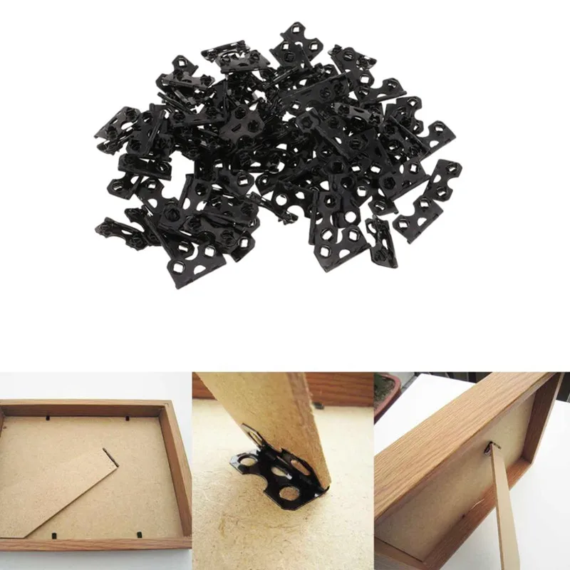 Bamboo Photo Frame - 100개입 DIY 프레임 제작용품, 접이식 테이블