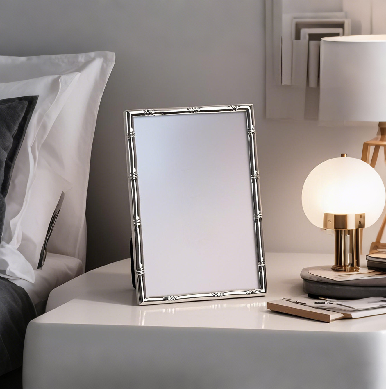 Bamboo Photo Frame - 알루미늄 유럽식 사진 프레임 6/7/8/10인치 고급