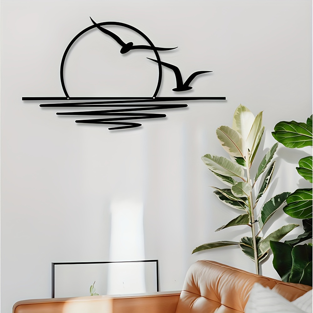 거실, 침실 및 레스토랑 장식에 적합한 갈매기 일출 예 - Home Decor Indonesia 리뷰 및 가격