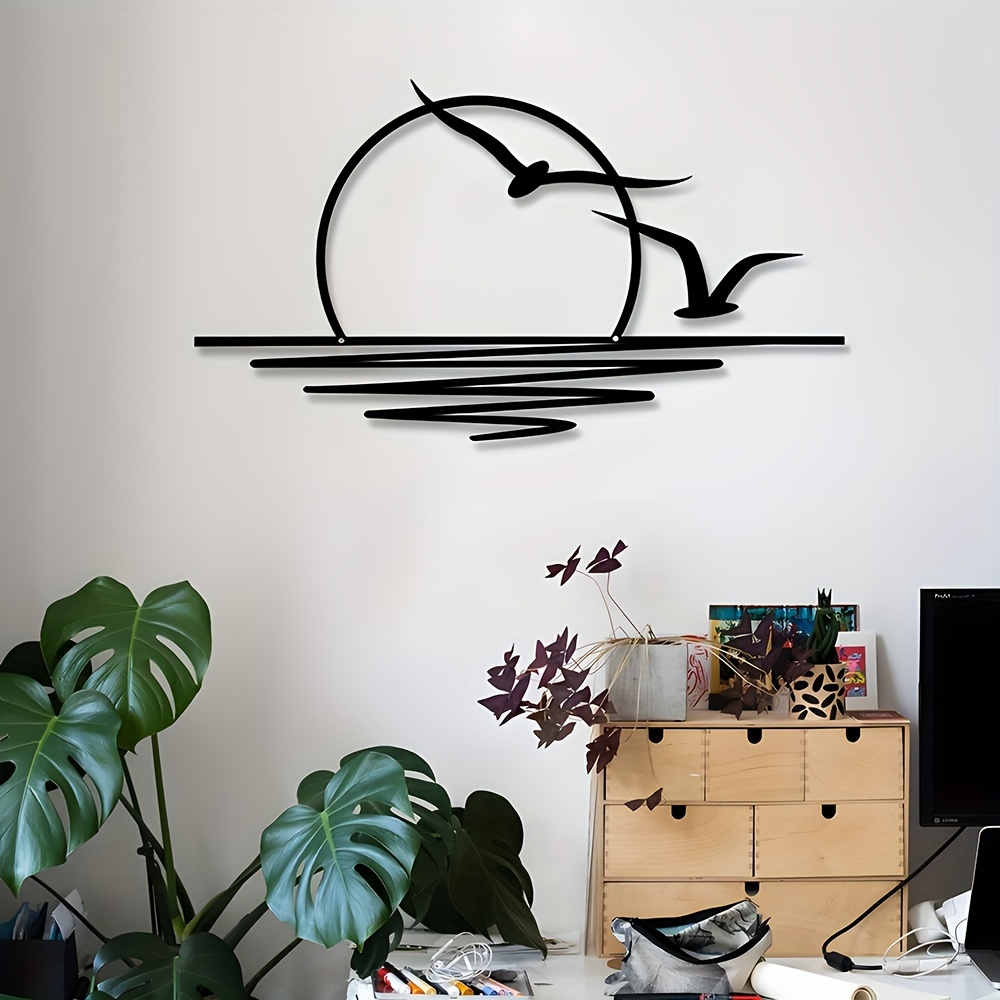 거실, 침실 및 레스토랑 장식에 적합한 갈매기 일출 예 - Home Decor Indonesia 리뷰 및 가격