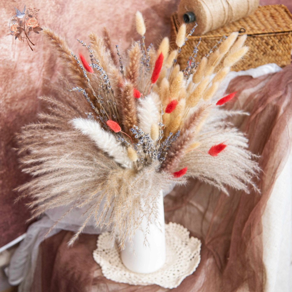천연 팜파스 라벤더 드라이 플라워 부케 웨딩 장식 갈대 - Pampas Grass Decor 리뷰 및 가격