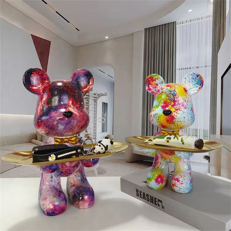 29cm 낙서 곰 입상 홈 인테리어 동물 동상 키 스토 - Home Decor Y2K 리뷰 및 가격