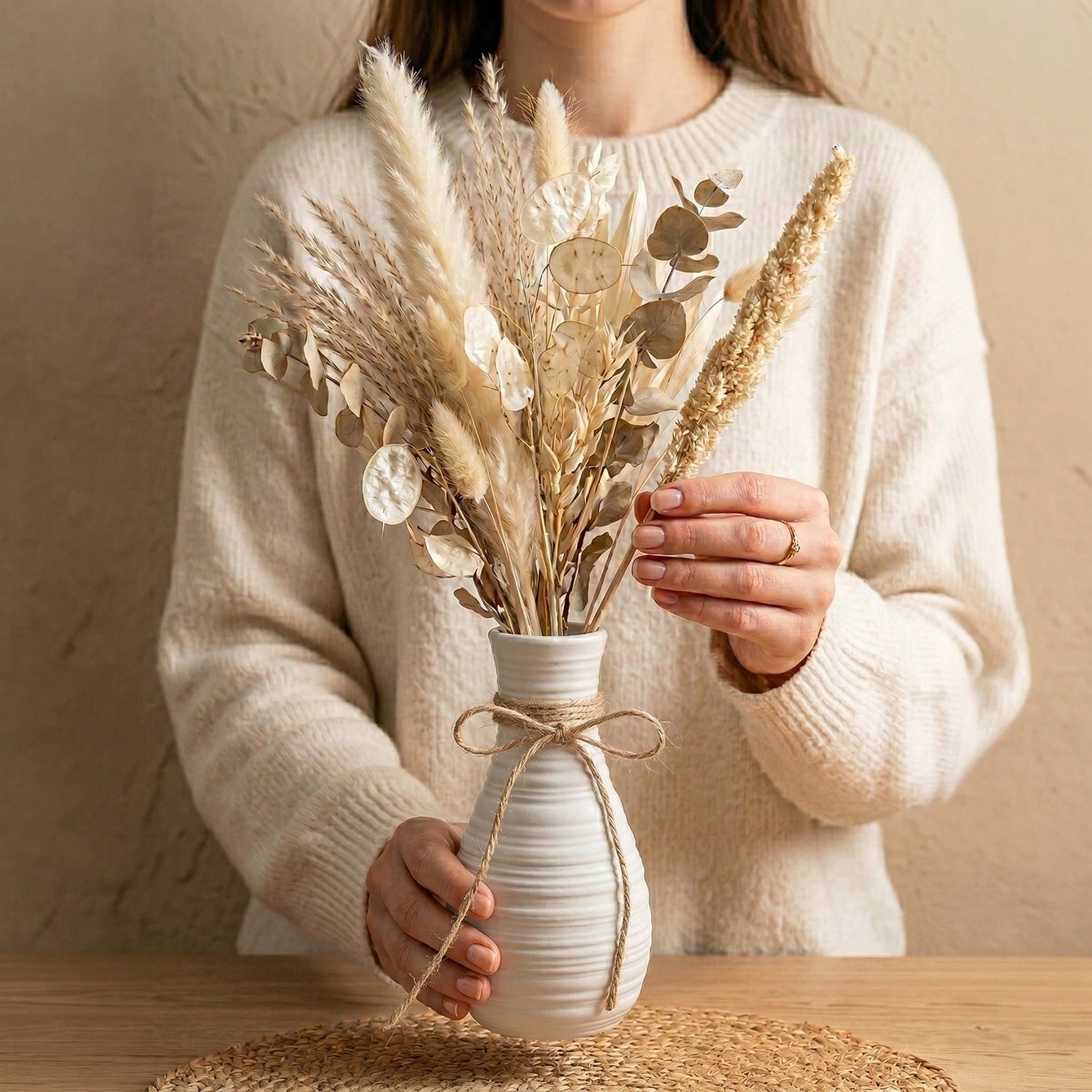 1개입, 보헤미안 스타일의 가로형, 주름 장식 허리 부 - Pampas Grass Decor 리뷰 및 가격