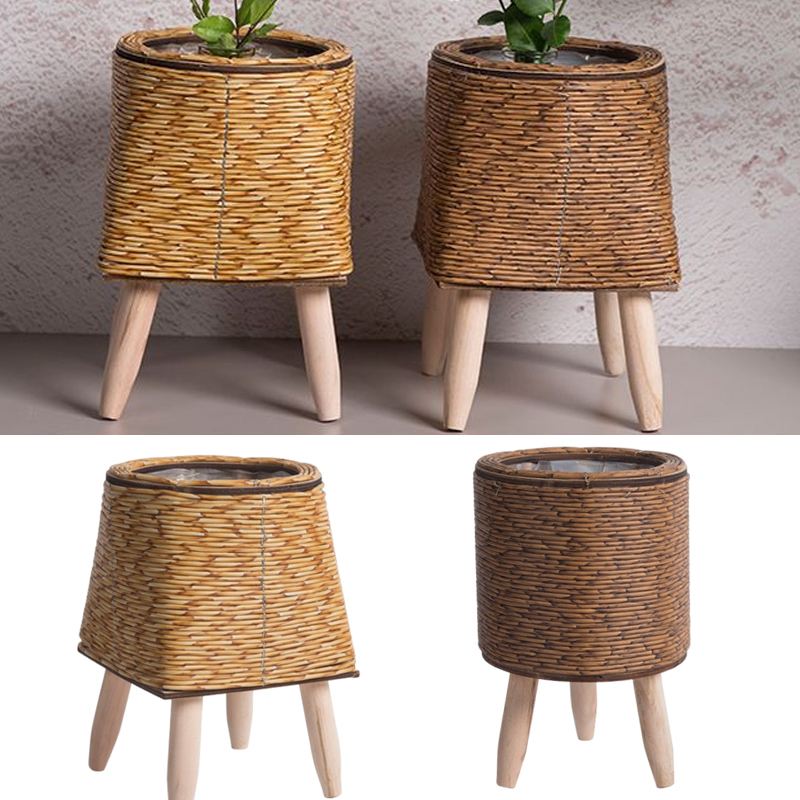 모조 라탄 짜임 꽃 선반 화분 수제 보관 바구니 탈착식 - Rattan Plant Basket 리뷰 및 가격