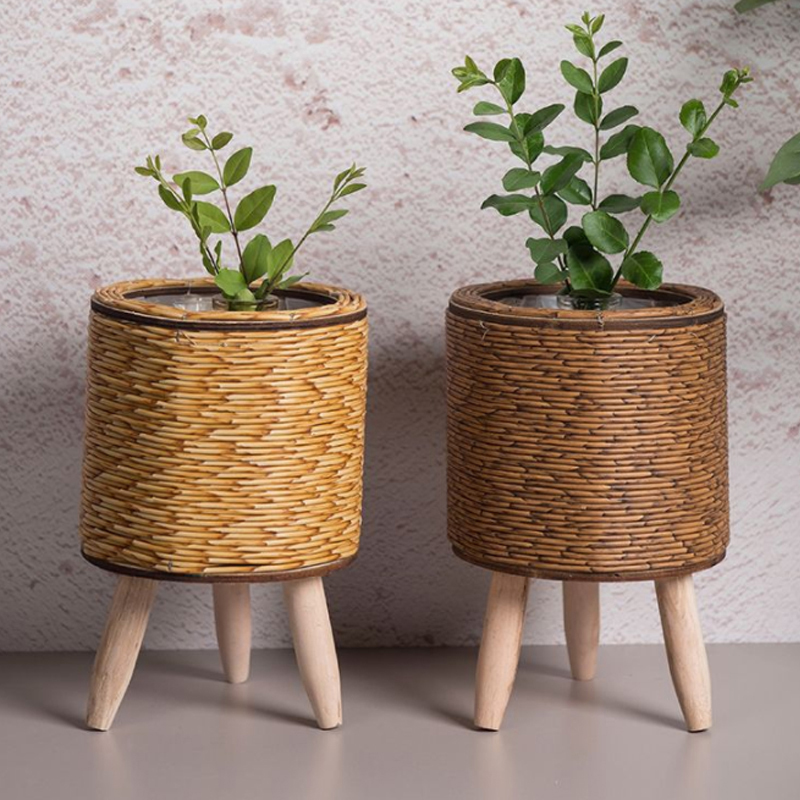 모조 라탄 짜임 꽃 선반 화분 수제 보관 바구니 탈착식 - Rattan Plant Basket 리뷰 및 가격