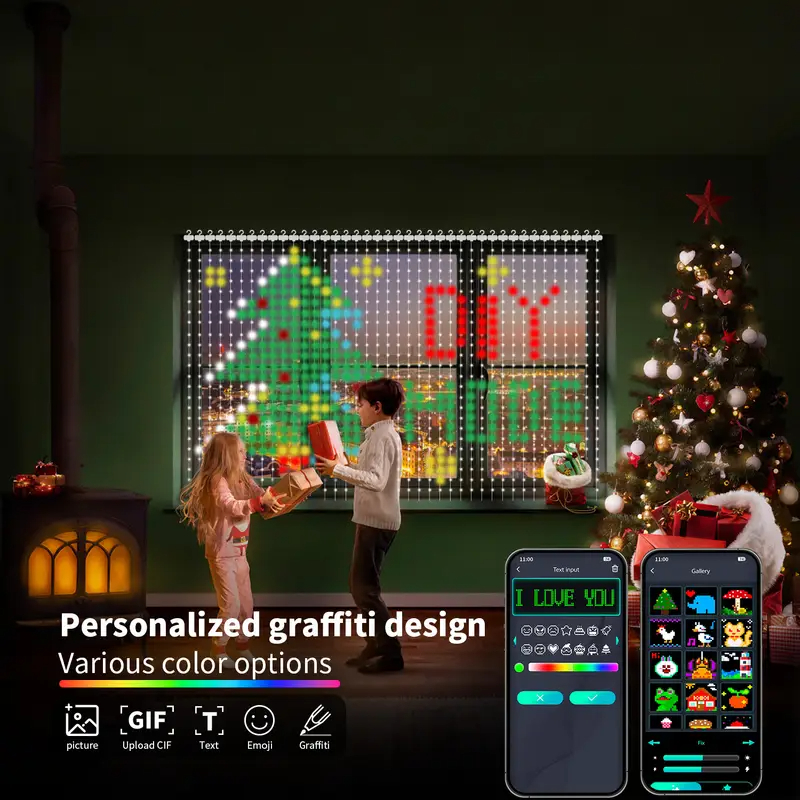 스마트 RGB 픽셀 커튼 조명 블루투스 앱 제어 DIY - Home Decor Free App 리뷰 및 가격