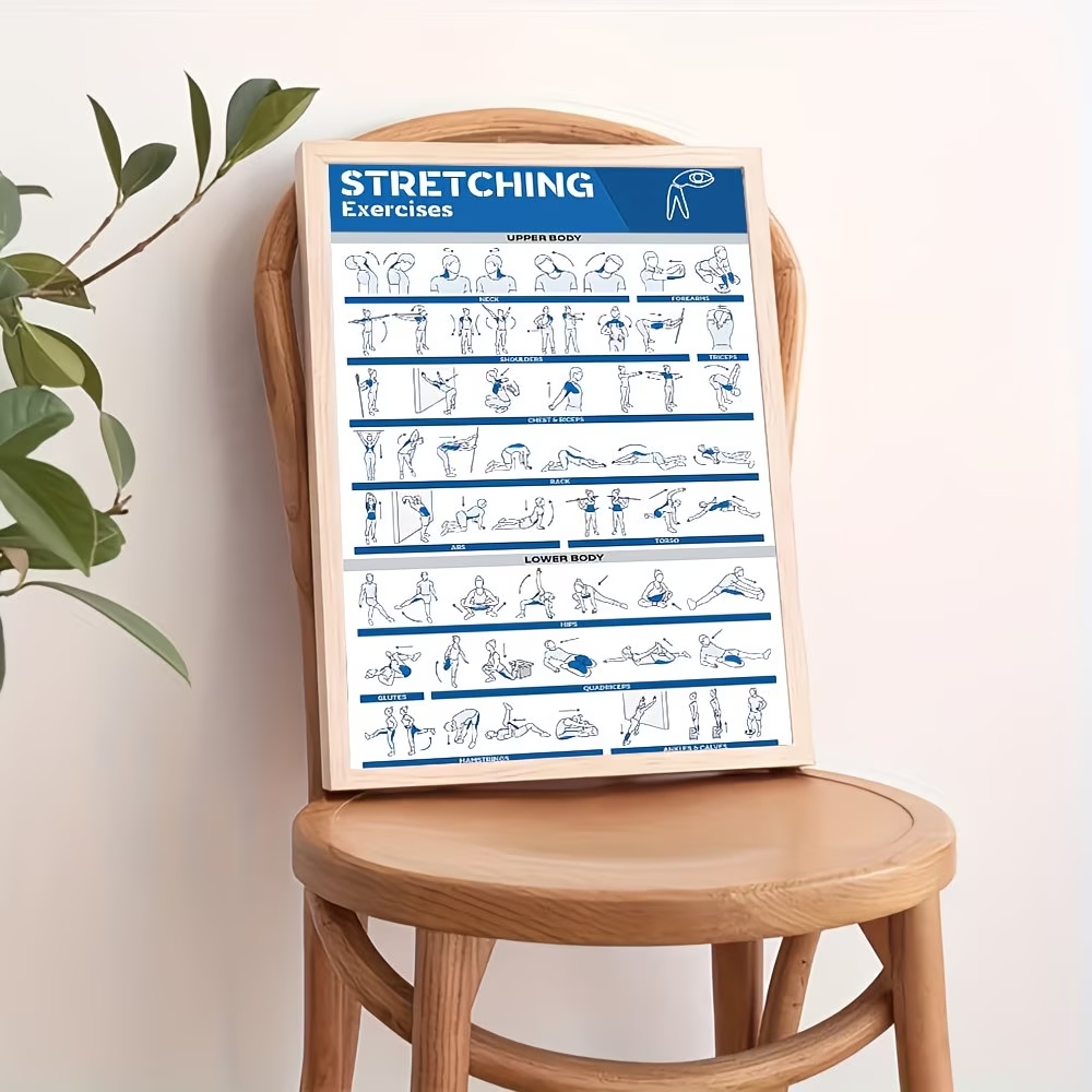 현대적인 라벨이 붙은 전신 스트레칭 운동을 하는 사람을 - Home Decor Theme 리뷰 및 가격