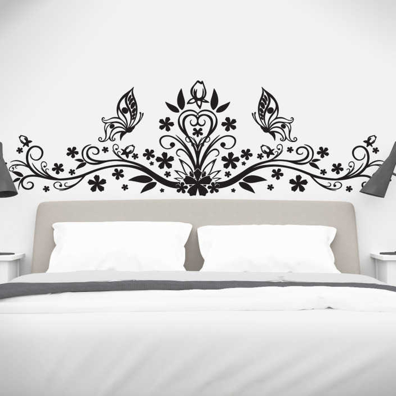 대형 나비 꽃 머리판 벽 데칼 침실 웨딩 파티 꽃 새  - Home Decor Indonesia 리뷰 및 가격
