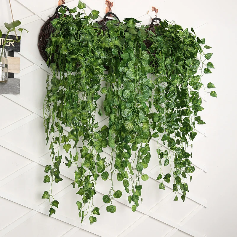 인공 녹색 무 벽걸이 식물 등나무, 집 거실 장식 배경 - Rattan Plant Basket 리뷰 및 가격