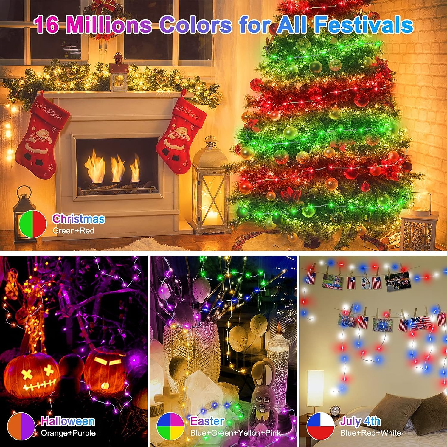 방수 WS2812B LED 스트링 라이트 RGBIC 드 - Home Decor Free App 리뷰 및 가격