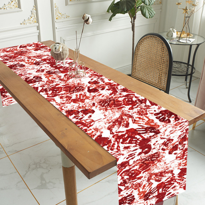 할로윈 혈흔무늬 테이블 러너, 얼룩 방지 및 내구성,  - Linen Table Runner 리뷰 및 가격