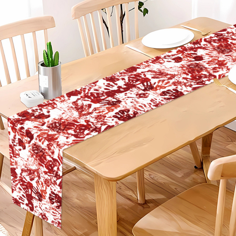 할로윈 혈흔무늬 테이블 러너, 얼룩 방지 및 내구성,  - Linen Table Runner 리뷰 및 가격