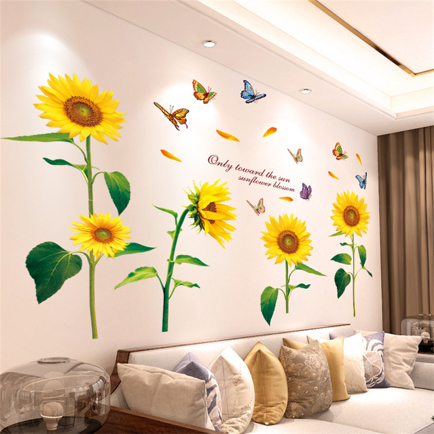 DIY 보라색 라벤더 거실 벽 스티커 장식 자기 접착  - Home Decor Indonesia 리뷰 및 가격