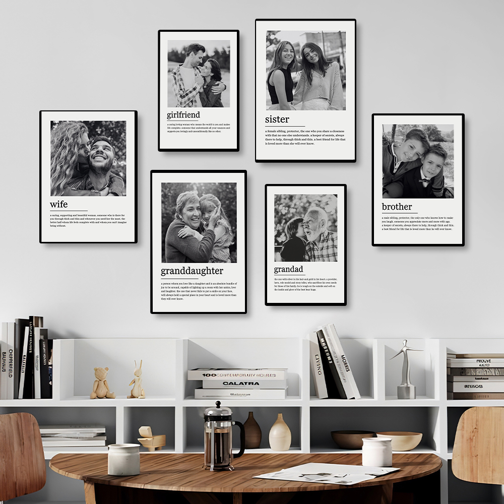 맞춤형 가족 사진 캔버스 그림, 개인화된 가족/커플 벽 - Home Decor Theme 리뷰 및 가격