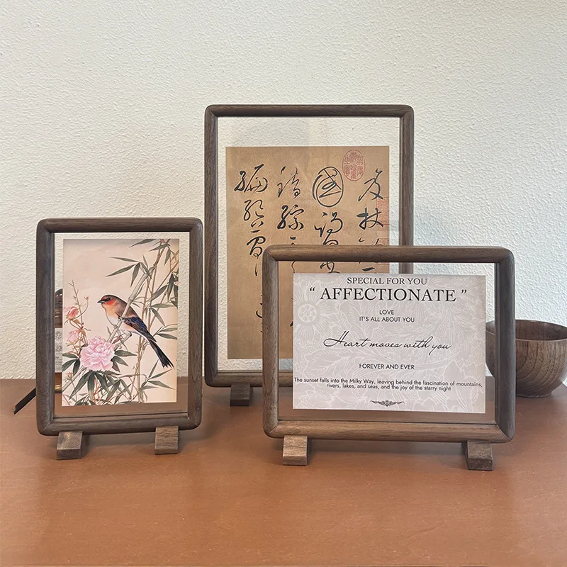 고급스러운 검은색 호두나무 소재의 양면 자석식 6인치/ - Bamboo Photo Frame 리뷰 및 가격