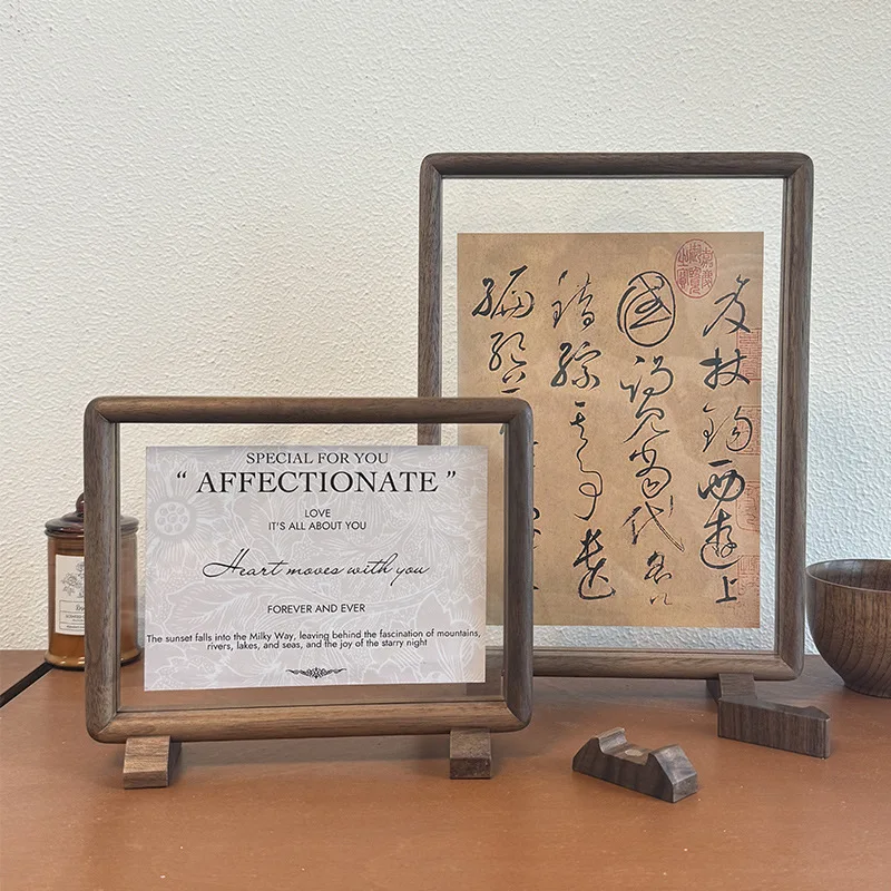 고급스러운 검은색 호두나무 소재의 양면 자석식 6인치/ - Bamboo Photo Frame 리뷰 및 가격