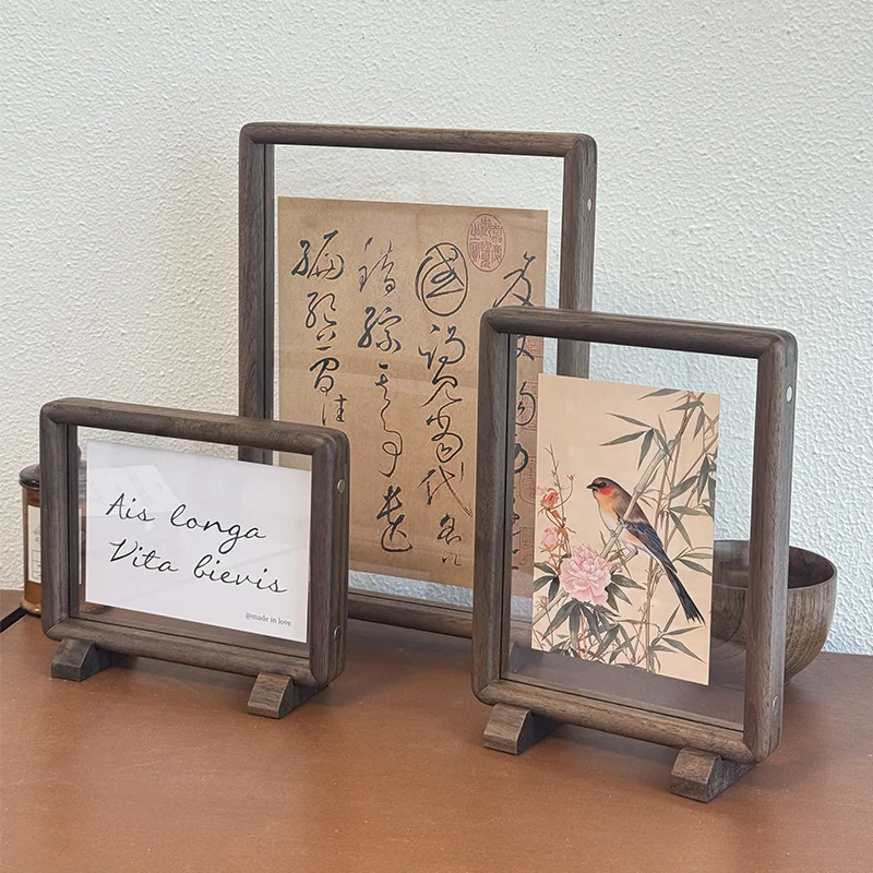 고급스러운 검은색 호두나무 소재의 양면 자석식 6인치/ - Bamboo Photo Frame 리뷰 및 가격