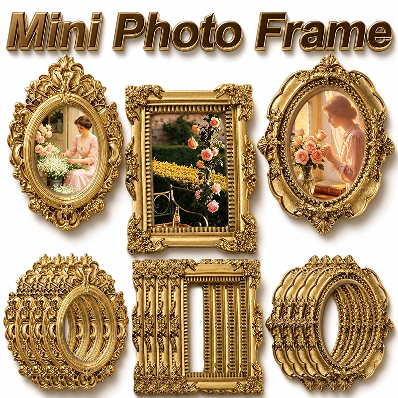 10/5pcs 빈티지 수지 미니 사진 프레임 벽걸이 보 - Bamboo Photo Frame 리뷰 및 가격