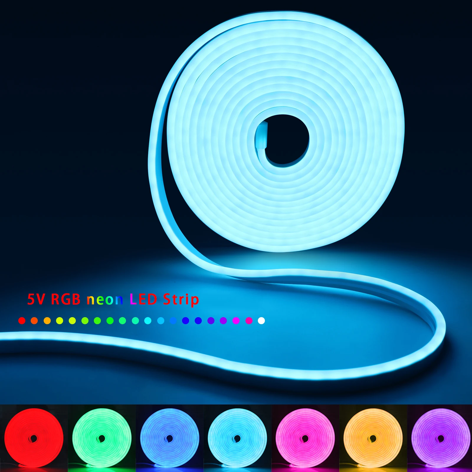 1-5m RGB LED 네온 스트립 라이트 5V USB - Home Decor Free App 리뷰 및 가격